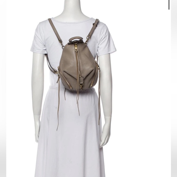 REBECCA MINKOFF FRINGE TRIM LEATHER BACKPACK - Picture 10 of 12